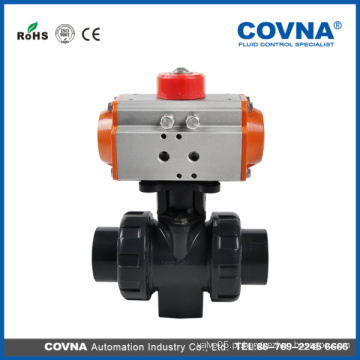 COVNA HK57 rosca 2 vias dupla união válvula de esfera pneumática de controle para água